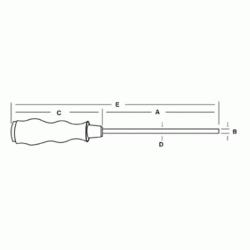 Κατσαβίδι με τρύπα TORX T-10H T/PRO'SKIT και μπλε άνετη λαβή