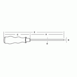 Κατσαβίδι TORX γαλάζιο με τρύπα T-15H T/PRO'SKIT και άνετη λαβή