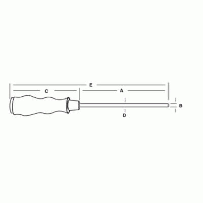 Κατσαβίδι TORX γαλάζιο με τρύπα T-15H T/PRO'SKIT και άνετη λαβή Κατσαβίδι TORX γαλάζιο με τρύπα T-15H T/PRO'SKIT και άνετη λαβή