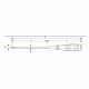 Κατσαβίδι μαγνητικό με ίσια μύτη 5.0X75mm 89402A T/PRO'SKIT και αντιολισθητική λαβή