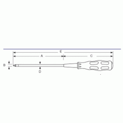 Κατσαβίδι μαγνητικό με μύτη σταυρό 1X75mm 89402B T/PRO'SKIT κόκκινο χρώμα