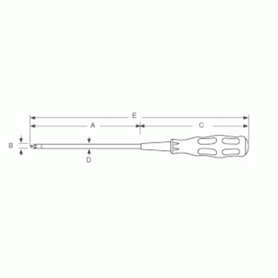 Κατσαβίδι μαγνητικό με μύτη σταυρό 0X100mm T/PRO'SKIT και κόκκινη λαβή