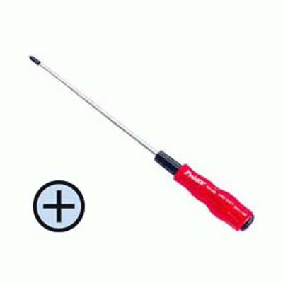 Κατσαβίδι μαγνητικό με μύτη σταυρό 0X100mm T/PRO'SKIT και κόκκινη λαβή