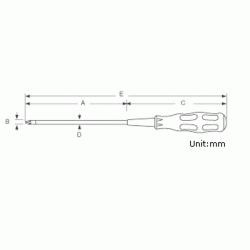 Μαγνητικό κατσαβίδι με ίσια μύτη 6.0X100mm 89407A-L T/PRO SKIT και πράσινη εργονομική λαβή