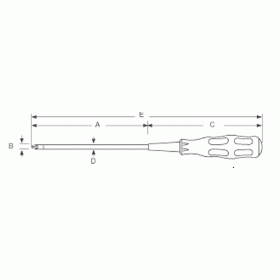 Κατσαβίδι μαγνητικό σταυρός 1X100mm 89410B T/PRO'SKIT με κόκκινη λαβή