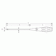 Κατσαβίδι μαγνητικό σταυρός 1X100mm 89410B T/PRO'SKIT με κόκκινη λαβή
