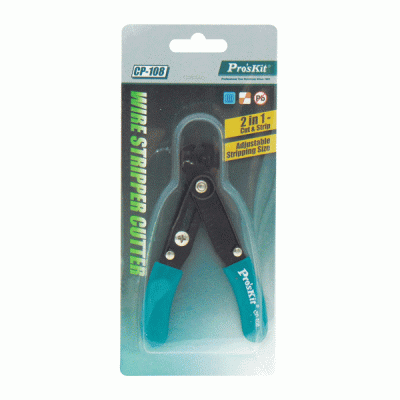 Κόφτης ψαλίδι και απογυμνωτής CP-108 PRO'SKIT με σώμα από ατσάλι και λαβή PVC