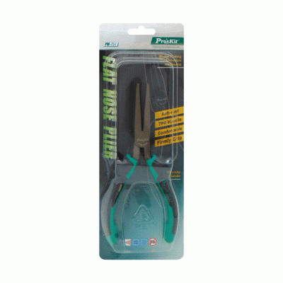 Μυτοτσίμπιδο φλατ 135mm δίχρωμο PM-754 S/PRO'SKIT με άνετη εργονομική λαβή