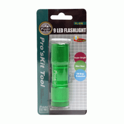 Φακός χειρός LED 0.5W S/PRO'SKIT με προστασία από υγρασία και αντοχή στις πτώσεις σε πράσινο χρώμα