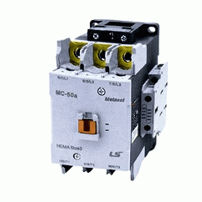 Ρελέ ισχύος LG με 3P τάση πηνίου 440VAC ισχύς 22KW MC-50Α και βοηθητικές επαφές 2NO+2NC METASOL 