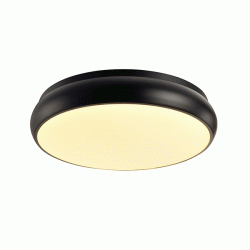 Φωτιστικό οροφής LED 32W θερμό φως 3000k 2560lm D40xh8cm μαύρο μεταλλικό