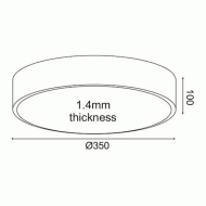 Φωτιστικό οροφής LED 32W θερμό φως 3000k 2560lm D35xh10cm μεταλλικό λευκό Φωτιστικό οροφής LED 32W θερμό φως 3000k 2560lm D35xh10cm μεταλλικό λευκό