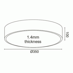 Φωτιστικό οροφής LED 32W θερμό φως 3000k 2560lm D35xh10cm μεταλλικό λευκό