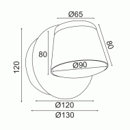 Επίτοιχο LED φωτιστικό LUCIDO 8W θερμό φως 3000k 640lm μαύρο μεταλλικό 12x12x13cm Επίτοιχο LED φωτιστικό LUCIDO 8W θερμό φως 3000k 640lm μαύρο μεταλλικό 12x12x13cm
