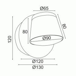 Επίτοιχο LED φωτιστικό LUCIDO 8W θερμό φως 3000k 640lm μαύρο μεταλλικό 12x12x13cm