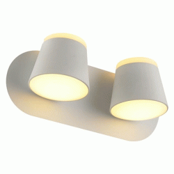 Επίτοιχο φωτιστικό LUCIDO LED 16W θερμό φως 3000k 1280lm λευκό μεταλλικό 27x12x11cm