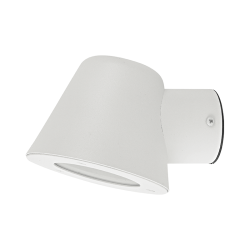 Φωτιστικό απλίκα λευκή επιτοίχια VIDA 1xGU10 max35W με διάφανο γυαλί εξωτερικού χώρου IP44