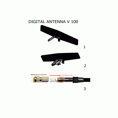 Ψηφιακή κεραία VIKAR V100 εσωτερικής & εξωτερικής χρήσης με απολαβή 10dB και φίλτρο LTE