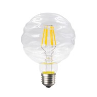 Λάμπα led filament σφαιρική ντιμαριζόμενη ανάγλυφη Ε27 6W 230V 2700k θερμό λευκό φως 690Lm