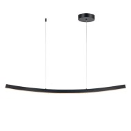 Κρεμαστό LED φωτιστικό NAAVA 20W θερμό φως 3000k 1400lm μαύρο αλουμίνιο 102x15x110cm IP20