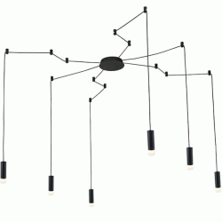 Κρεμαστό φωτιστικό 14HOOKS TERES 6xG9 μαύρο αλουμινίου 6x D3,6xh13cm