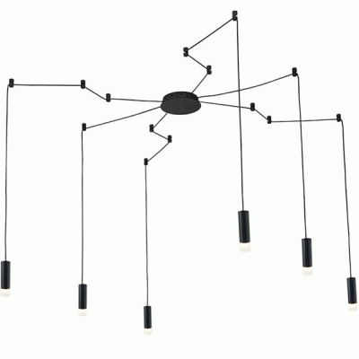 Κρεμαστό φωτιστικό 14HOOKS TERES 6xG9 μαύρο αλουμινίου 6x D3,6xh13cm