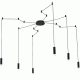 Κρεμαστό φωτιστικό 14HOOKS TERES 6xG9 μαύρο αλουμινίου 6x D3,6xh13cm