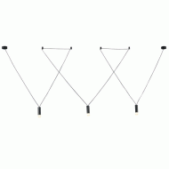 Κρεμαστό φωτιστικό 4HOOKS TERES 3xG9 μαύρο αλουμινίου 3x D3,6xh13cm