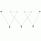 Κρεμαστό φωτιστικό 4HOOKS TERES 3xG9 μαύρο αλουμινίου 3x D3,6xh13cm