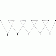 Φωτιστικό κρεμαστό 8HOOKS TERES 5xG9 αλουμινίου μαύρο 5x D3,6xh13cm