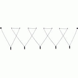 Φωτιστικό κρεμαστό 8HOOKS TERES 5xG9 αλουμινίου μαύρο 5x D3,6xh13cm