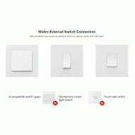 Smart διακόπτης SONOFF ZBMINI ZigBee 3.0 λευκός για έλεγχο μέσω εφαρμογής για smartphone