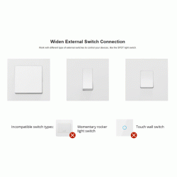 Smart διακόπτης SONOFF ZBMINI ZigBee 3.0 λευκός για έλεγχο μέσω εφαρμογής για smartphone