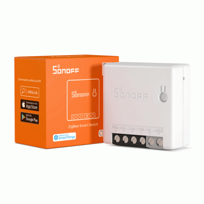 Smart διακόπτης SONOFF ZBMINI ZigBee 3.0 λευκός για έλεγχο μέσω εφαρμογής για smartphone