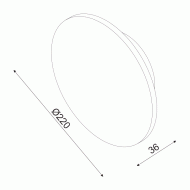 Επίτοιχο LED φωτιστικό TERRAZZO ECLIPSE 10W θερμό φως 3000k 800lm MDF στρόγγυλο Φ22xh3,6cm