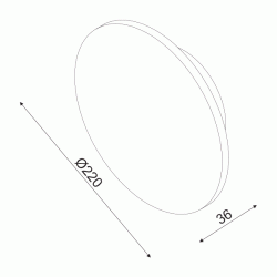 Επίτοιχο LED φωτιστικό TERRAZZO ECLIPSE 10W θερμό φως 3000k 800lm MDF στρόγγυλο Φ22xh3,6cm