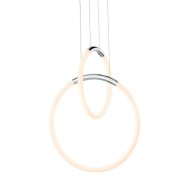 Κρεμαστό φωτιστικό LED VENUS 24W θερμό φως 3000k 1680lm χρώμιο μεταλλικό 40x30xh164cm IP20