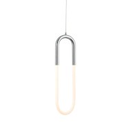 LED κρεμαστό φωτιστικό VENUS 8W θερμό φως 3000k 560lm χρώμιο μεταλλικό 15x2,3xh230cm IP20