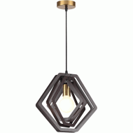Κρεμαστό φωτιστικό TRITON 1xΕ27 σκούρο καφέ MDF D34xh100cm