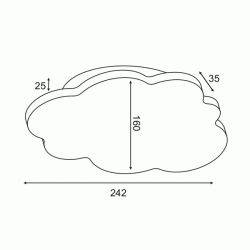 Επίτοιχο φωτιστικό LED HOLMA 9W θερμό φως 3000k 720lm μπλε MDF 24x3,5x16cm
