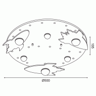 Φωτιστικό οροφής LED NASA 18W θερμό φως 3000k 1440lm D50xh11cm
