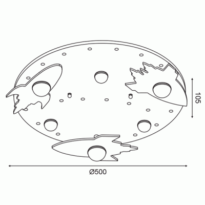 Φωτιστικό οροφής LED NASA 18W θερμό φως 3000k 1440lm D50xh11cm