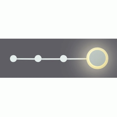 Φωτιστικό LED επίτοιχο VALENTINO 7W θερμό φως 3000k 560lm μεταλλικό λευκό 70x7x15cm