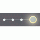 Φωτιστικό LED επίτοιχο VALENTINO 7W θερμό φως 3000k 560lm μεταλλικό λευκό 70x7x15cm
