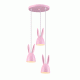 Φωτιστικό κρεμαστό BUNNY 3xΕ27 μεταλλικό ροζ D35xh100cm Φωτιστικό κρεμαστό BUNNY 3xΕ27 μεταλλικό ροζ D35xh100cm