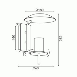 Επίτοιχο φωτιστικό PARACHUTE 1xGU10 μεταλλικό λευκό 18x24x30cm