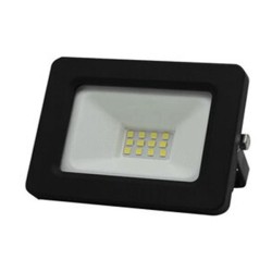 Προβολέας με led smd eco 10W 230V μωβ φως αλουμινίου μαύρος στεγανός IP65 σε μαύρο χρώμα