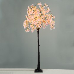 Διακοσμητικό δέντρο cherry blossom με 320 led λαμπάκια σε θερμό χρώμα φωτός 4,5V IP44 & δι΄΄ασταση Υ150cm βάση 21x21cm 