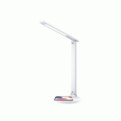 LED φωτιστικό γραφείου λευκό 7W 230V/5VDC με δυνατότητα εναλλαγής χρωμάτων CCT και ασύρματη φόρτιση έως 5W για κινητά με το πρότυπο Qi 
