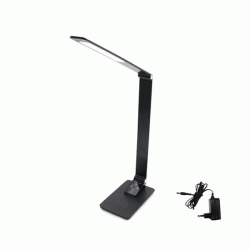 Μαύρο μοντέρνο φωτιστικό γραφείου LED 9,5W 230V/12VDC με δυνατότητα εναλλαγής χρωμάτων CCT και ασύρματη φόρτιση έως 10W για κινητά με το πρότυπο Qi ντιμαριζόμενο Μαύρο μοντέρνο φωτιστικό γραφείου LED 9,5W 230V/12VDC με δυνατότητα εναλλαγής χρωμάτων CCT και ασύρματη φόρτιση έως 10W για κινητά με το πρότυπο Qi ντιμαριζόμενο